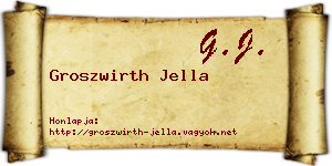 Groszwirth Jella névjegykártya